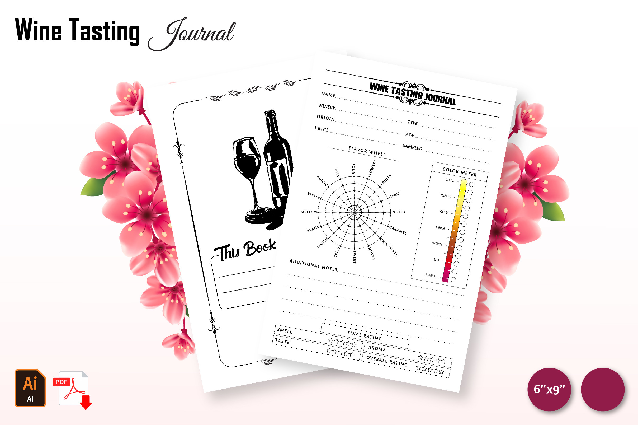 wine tasting journal: Compact Editable Wine Journal original product preview