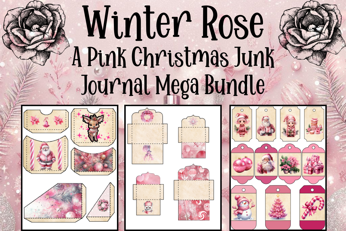 christmas journal: Winter Rose Journal Assembly Mega Kit original product preview