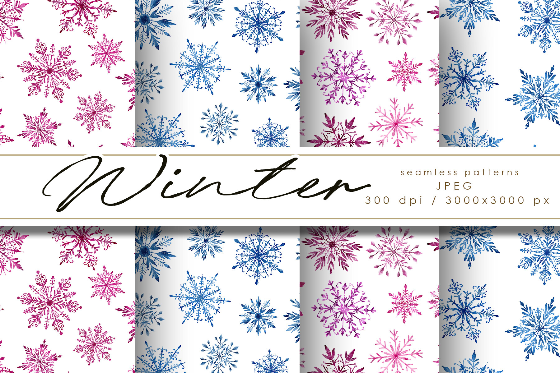 winter washi tape: Winter Frost Patterns for Making Your Own Tape original product preview