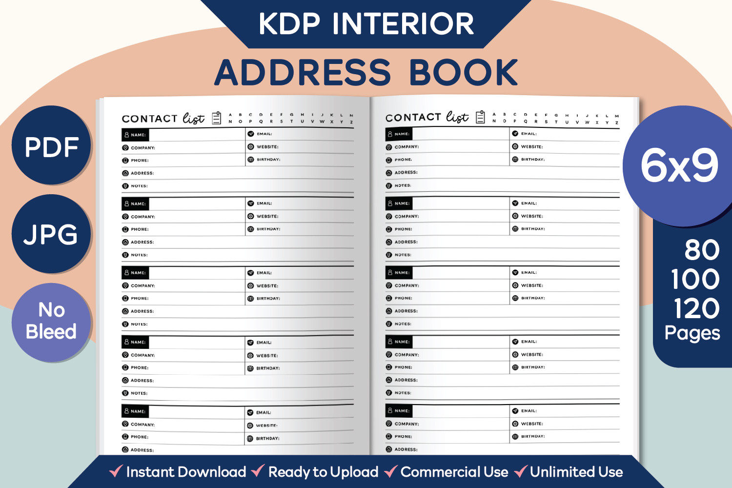 Address Book: A Compact A–Z Book with Three Page-Count Options original product preview