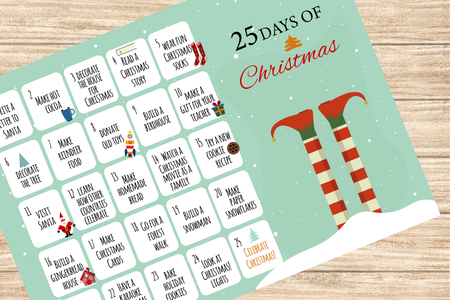 Advent Calendar Planner: A4 and A3 Countdown Posters for Children original product preview
