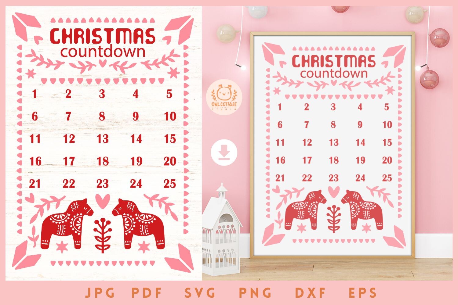 Advent Calendar Planner: A Scandinavian A4 Countdown with Vector Formats original product preview