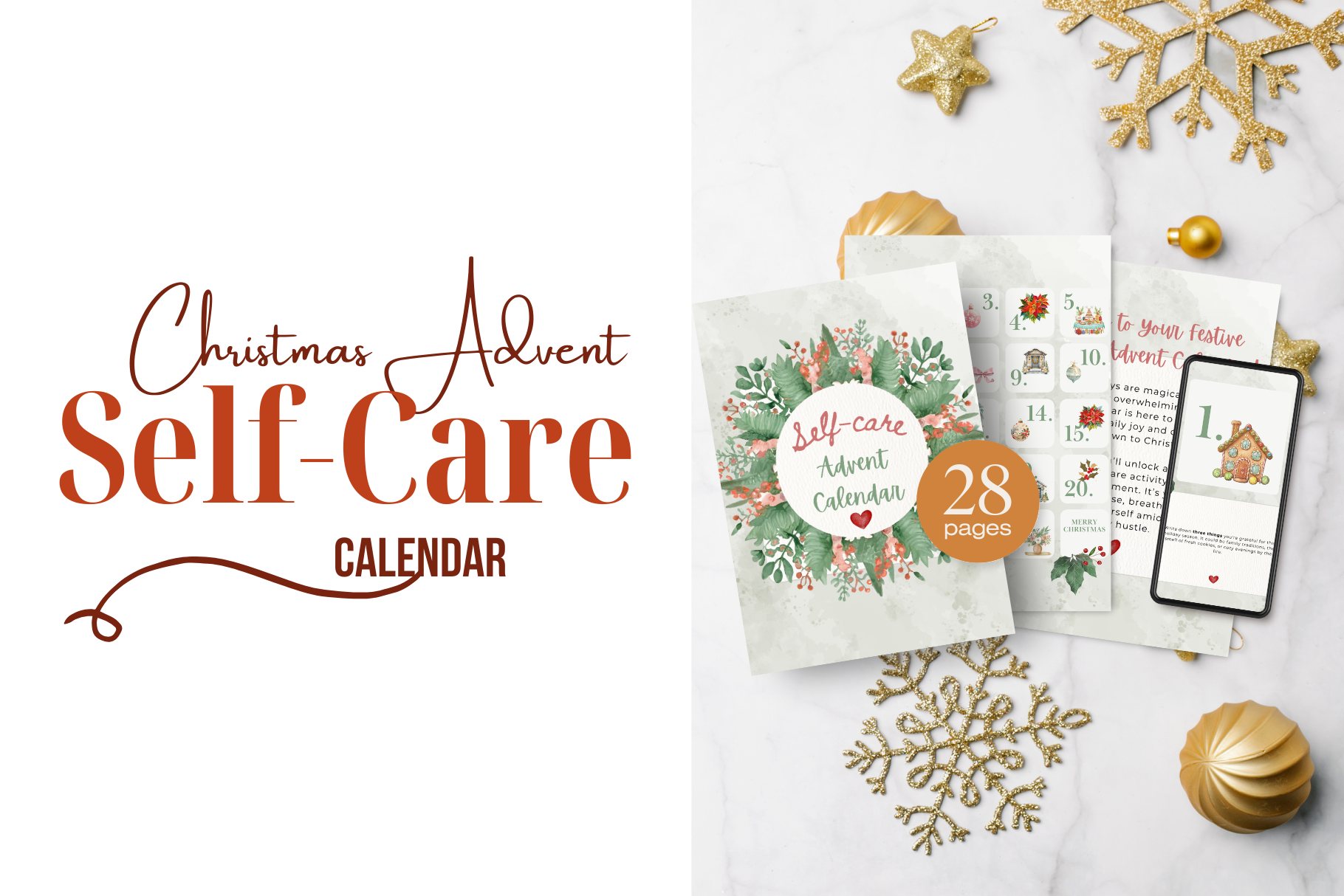 Advent Calendar Planner: A 25-Day Self-Care Countdown for a Quieter December original product preview
