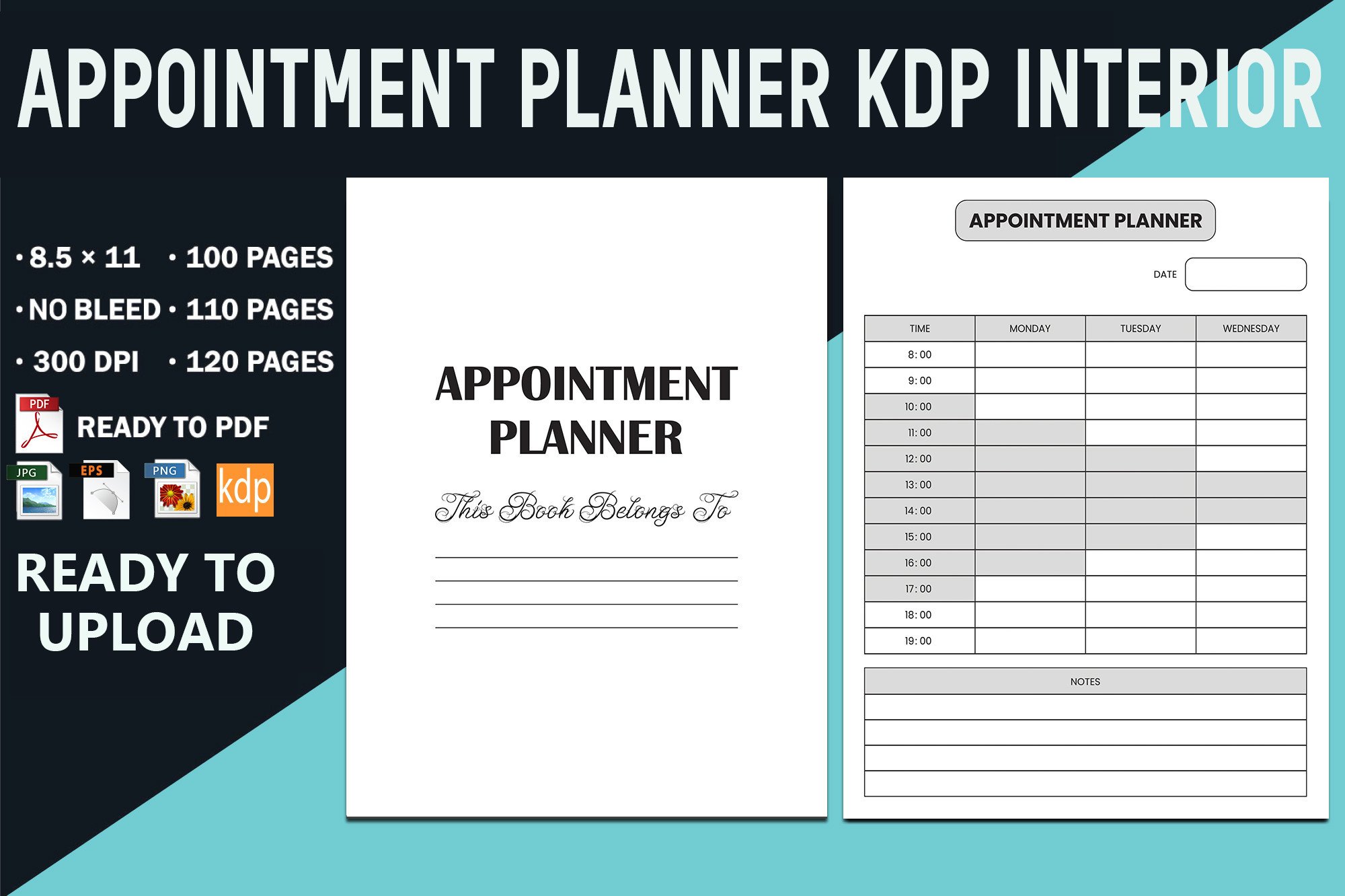 Appointment Planner: Letter Appointment Planner by KDP Store