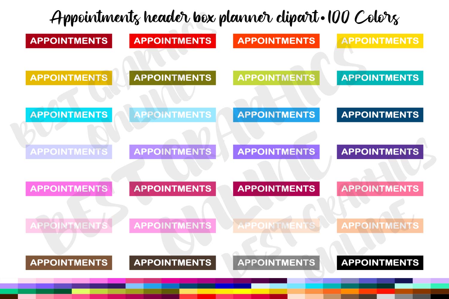 appointment planner stickers: Low-Profile Header Boxes for Small Calendar Spaces original product preview