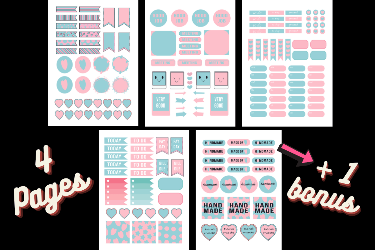 appointment planner stickers: Four Memo Sheets and a Handmade Bonus Page original product preview