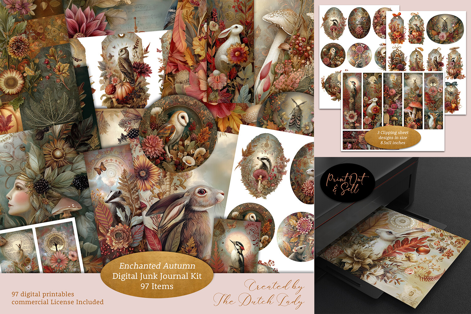 autumn journal: Enchanted Woodland Pages with Patterns and Bookmarks original product preview
