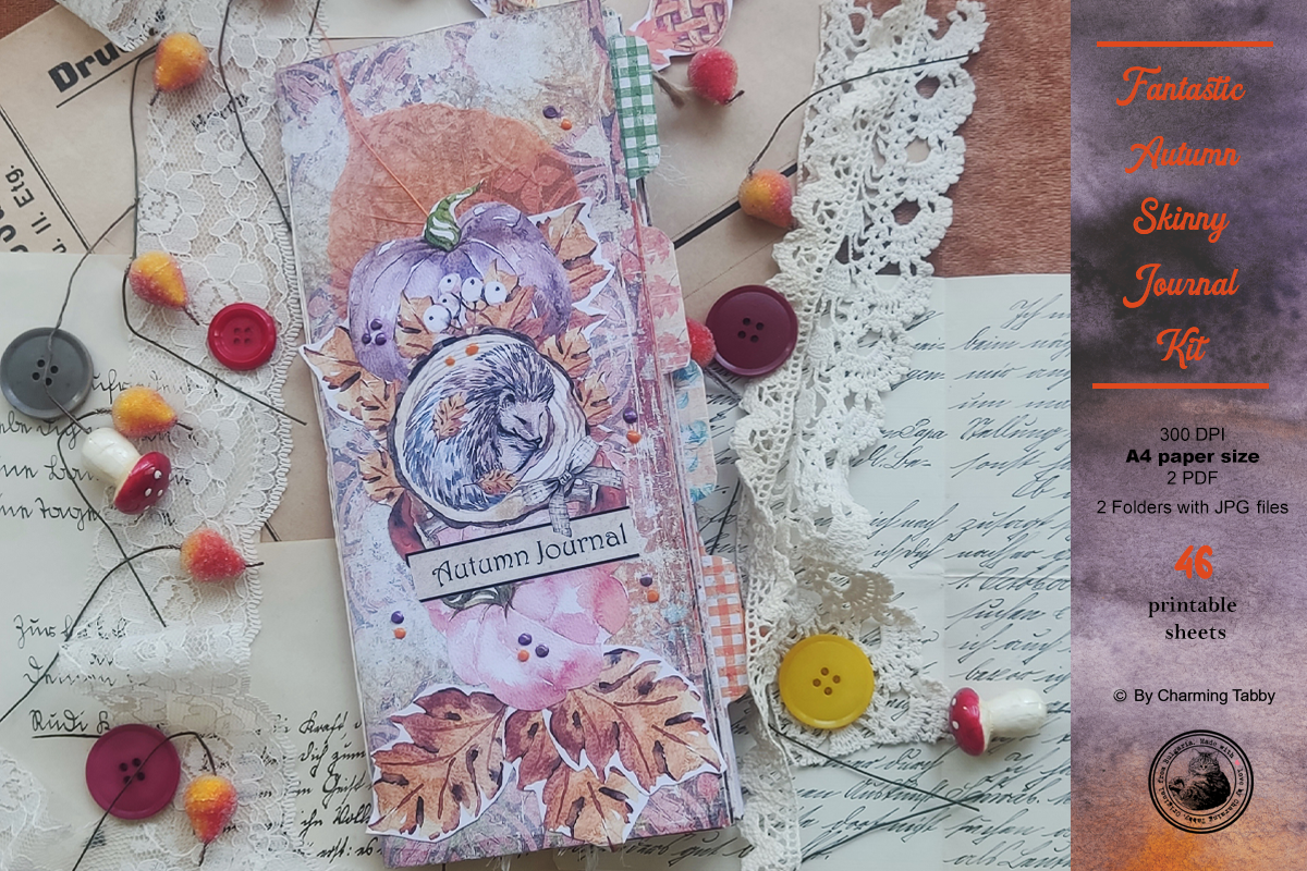 autumn journal: A Slender Autumn Journal with an Assembly Tutorial original product preview