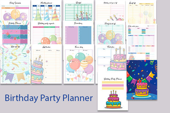 Birthday Planner: Kdp Vibe: Illustrated Birthday Planning Pages