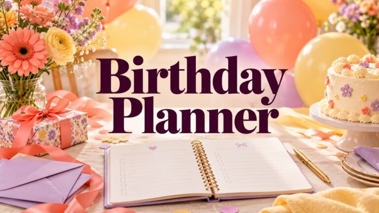 Birthday Planner cover