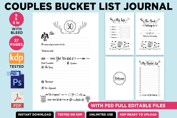 Bucket List Journal: Queen Dreams Store: Short Couples Experience Journal