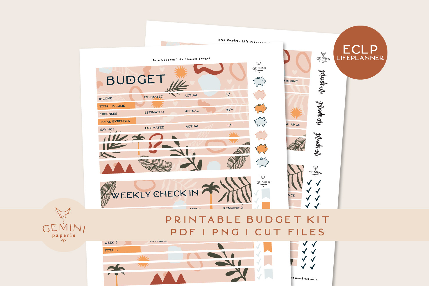 Budget Planner Stickers: Budget Planner Stickers — Printable Erin Condren Kit