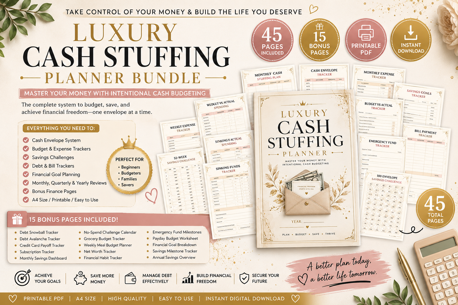 Cash Envelope Planner — Ultimate Cash Stuffing Planner Bundle by Azhir