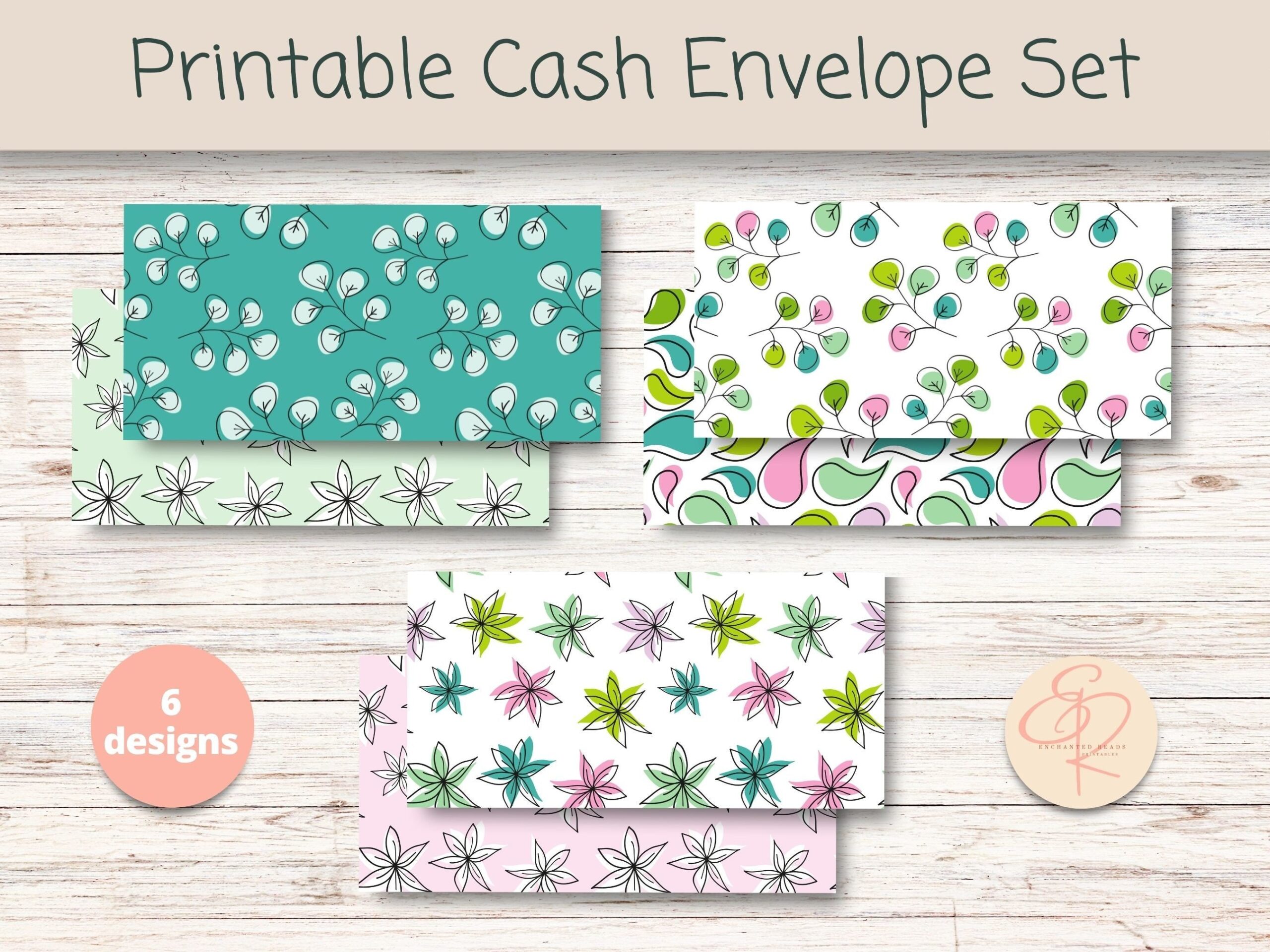 Cash Envelope Planner — Cash Envelopes Set 35 by Enchanted Reads Printables