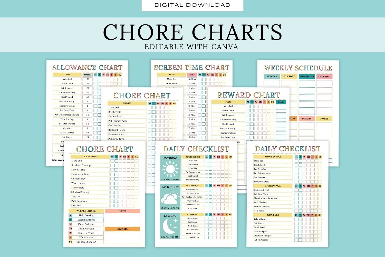 Chore Chart: HFB Digital: CFT1 Personalized Chore Chart