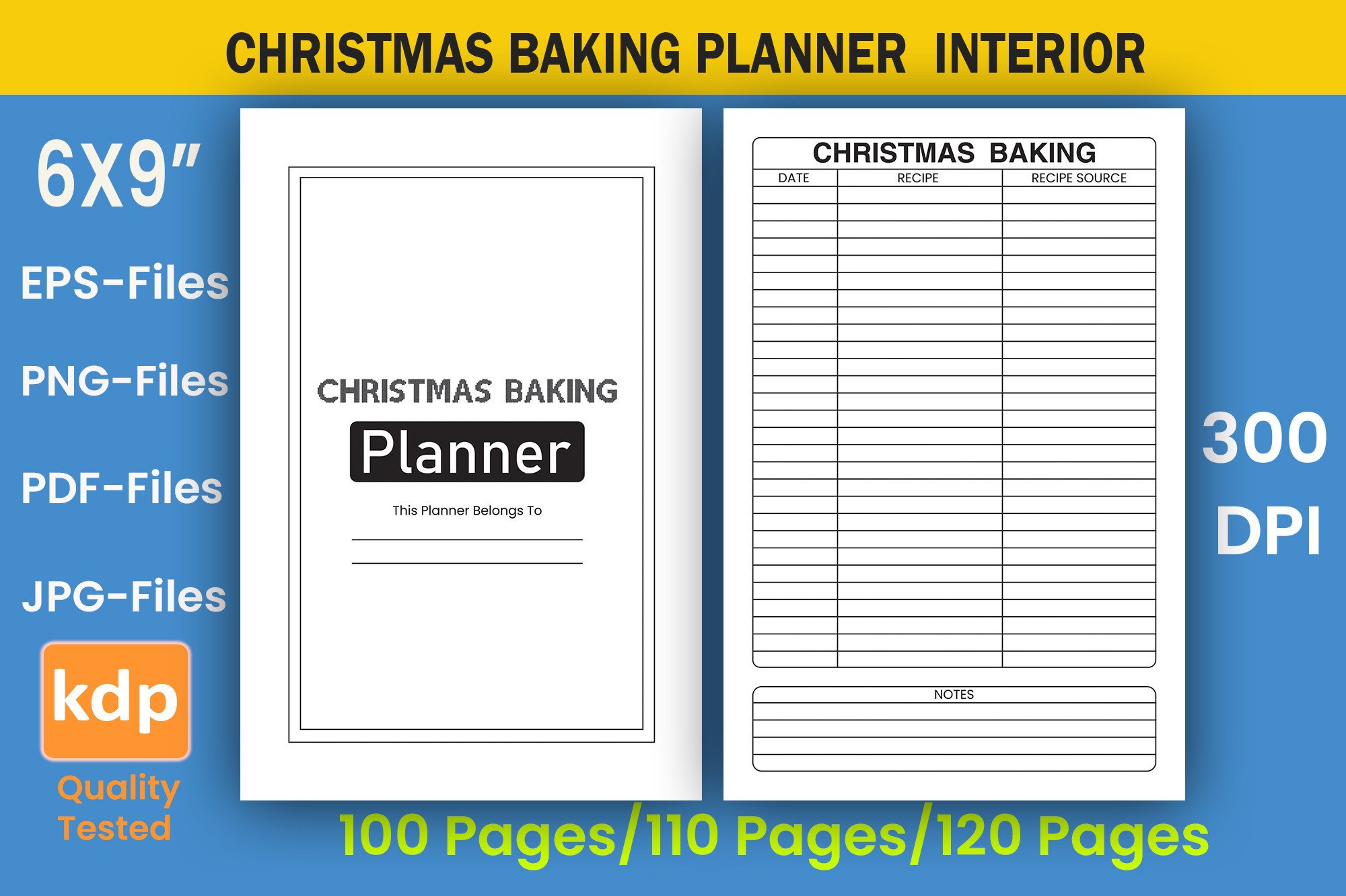 christmas baking planner: A Six-by-Nine Baking Record with a Notes Area original product preview