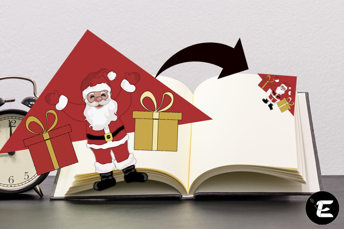 Christmas Bookmarks: Dimensional Santa Bookmark with Assembly Instructions original product preview