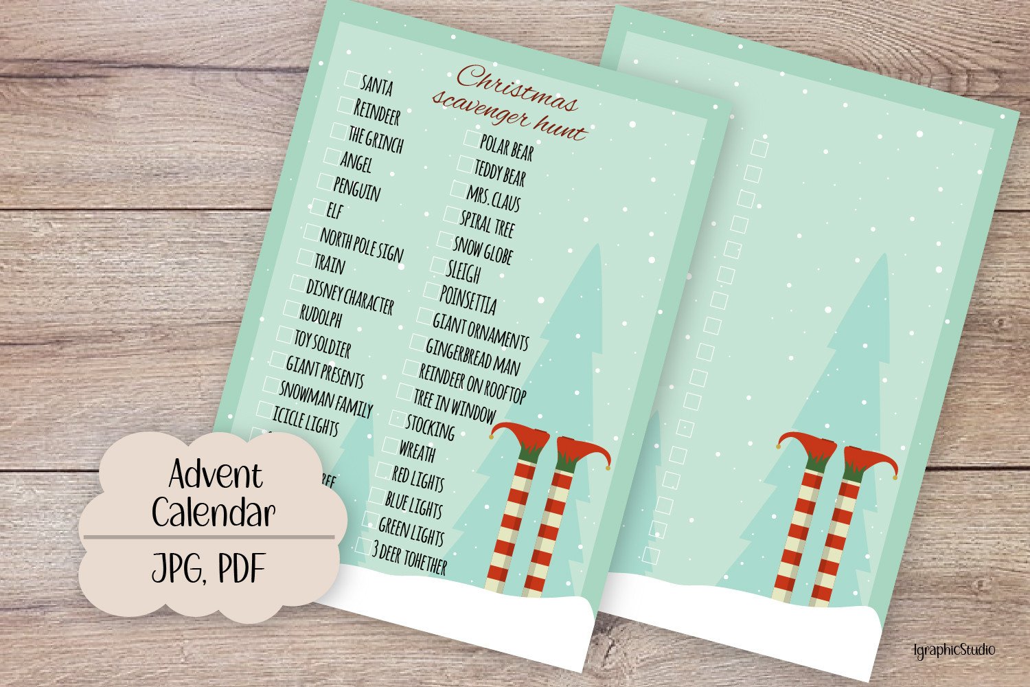 christmas bucket list: Christmas Scavenger Hunt to Pair with a Family Bucket List original product preview