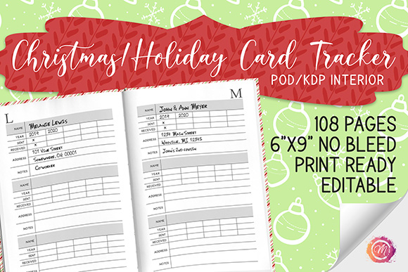 christmas card tracker: An Alphabetical Address Log with Five-Year Tracking original product preview