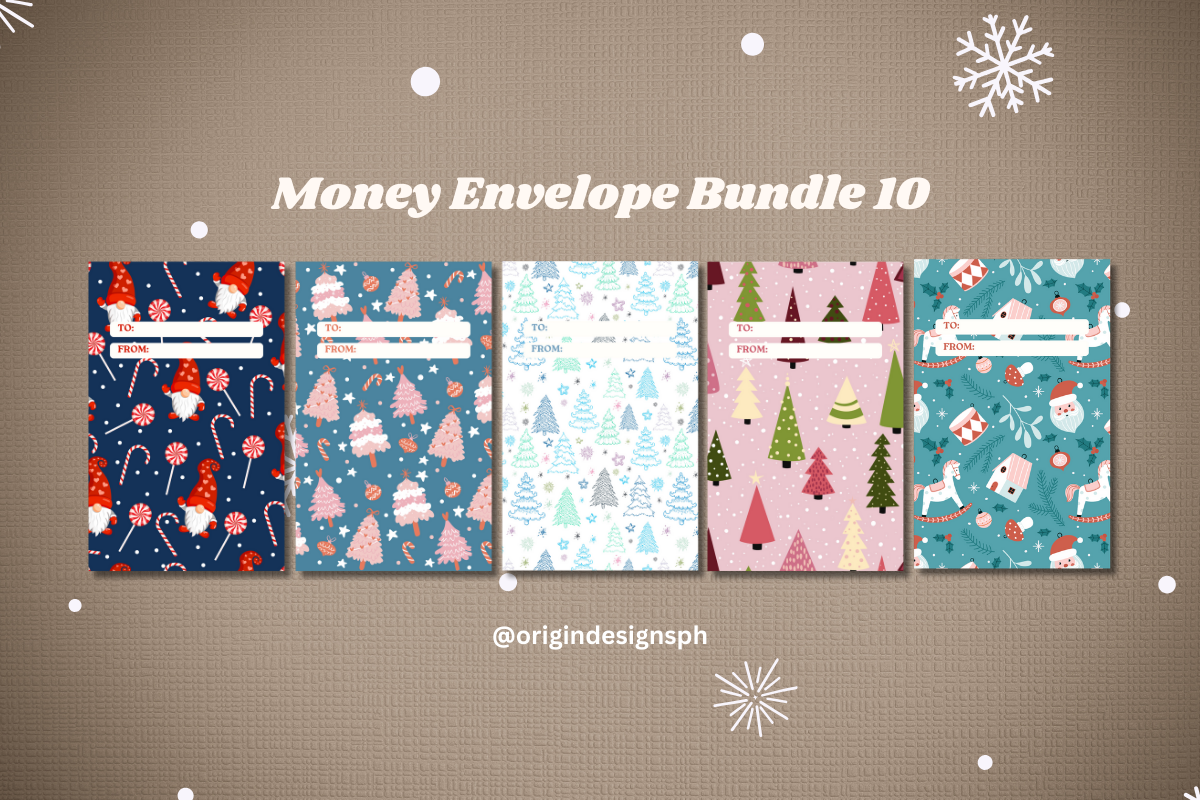 christmas cash envelopes: Colorful Winter Patterns for Christmas Cash-Gift Envelopes original product preview