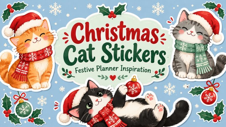 Christmas Cat Stickers editorial cover