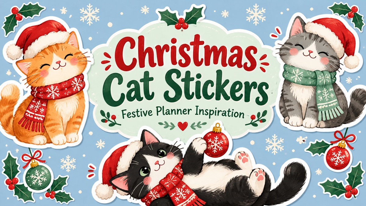 Christmas Cat Stickers editorial cover