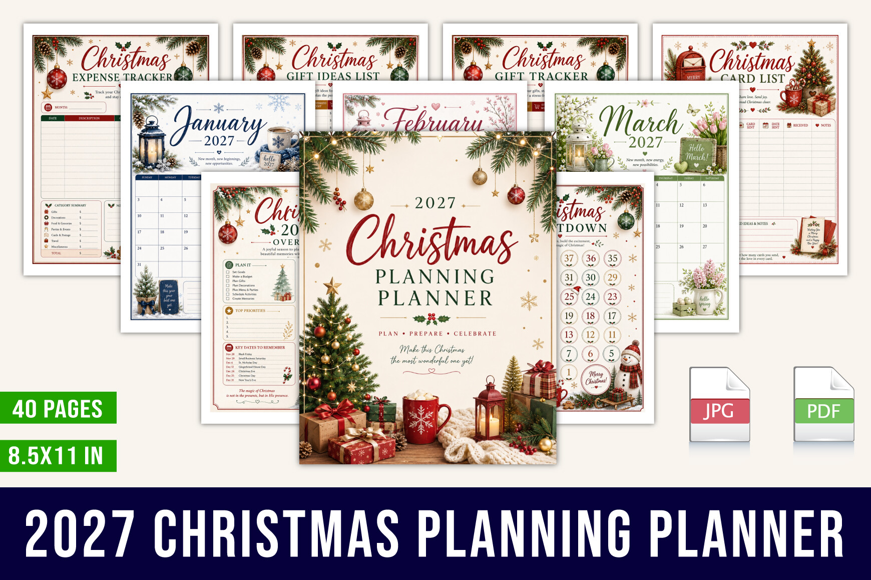 Christmas Decoration Planner: 2027 Holiday Planner with a Decoration Planning Section original product preview