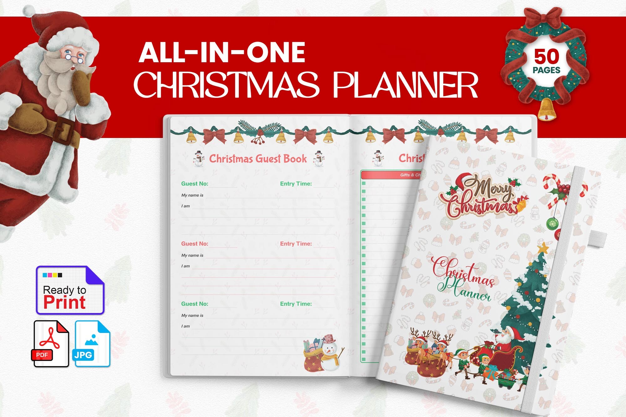 Christmas Decoration Planner: Undated Compact Planner with a Decorations Section original product preview