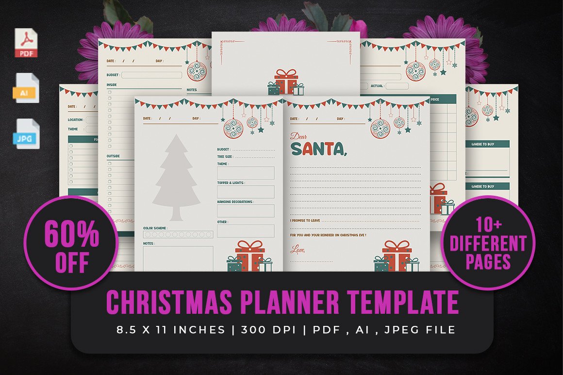Christmas Decoration Planner: Letter-Size Interior with Tree and General Decor Planning original product preview