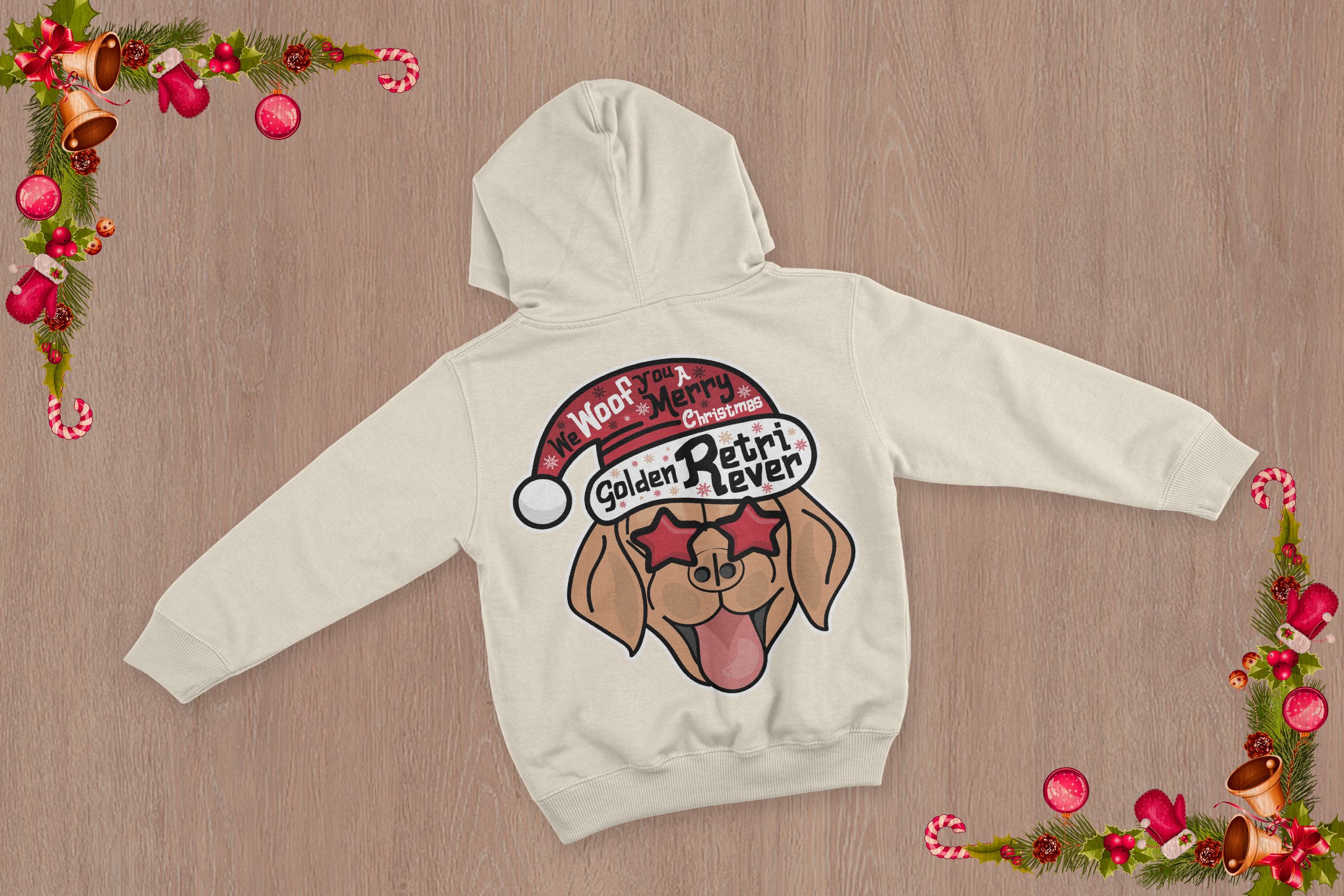 Christmas Dog Stickers: Golden Retriever Holiday Sticker with a PDF Version original product preview
