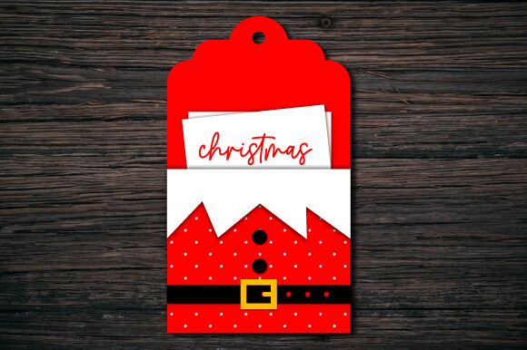 Christmas Gift Card Holders: Santa-Suit Gift Card Pocket in Several Cut Formats original product preview