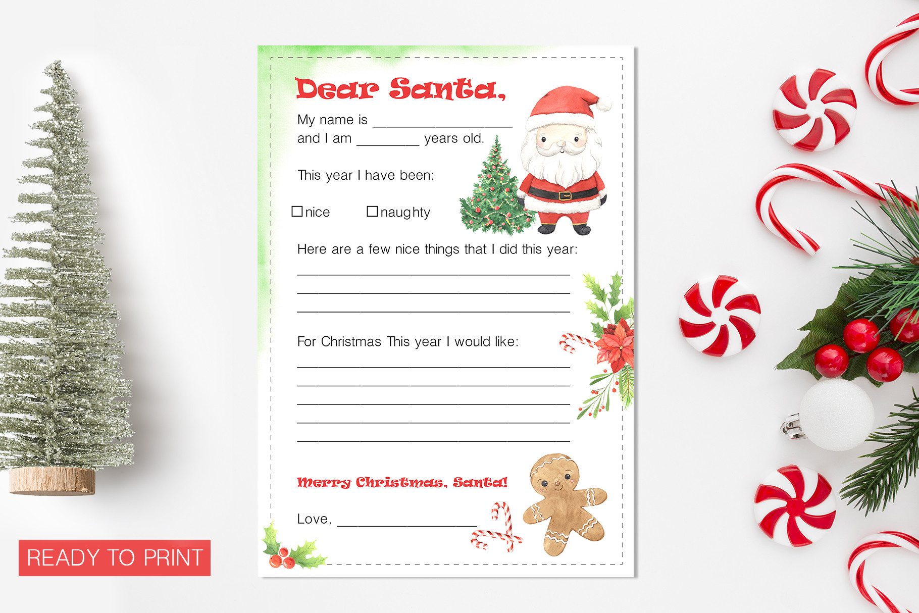 letter to santa templates: Alternative Letter and Envelope Set original product preview
