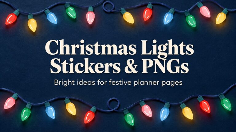christmas lights stickers illustrated PlannerFind cover