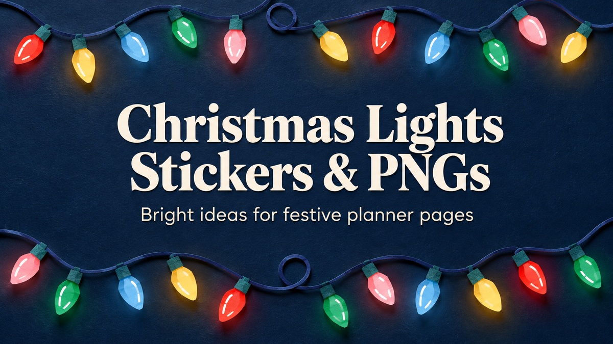 christmas lights stickers illustrated PlannerFind cover