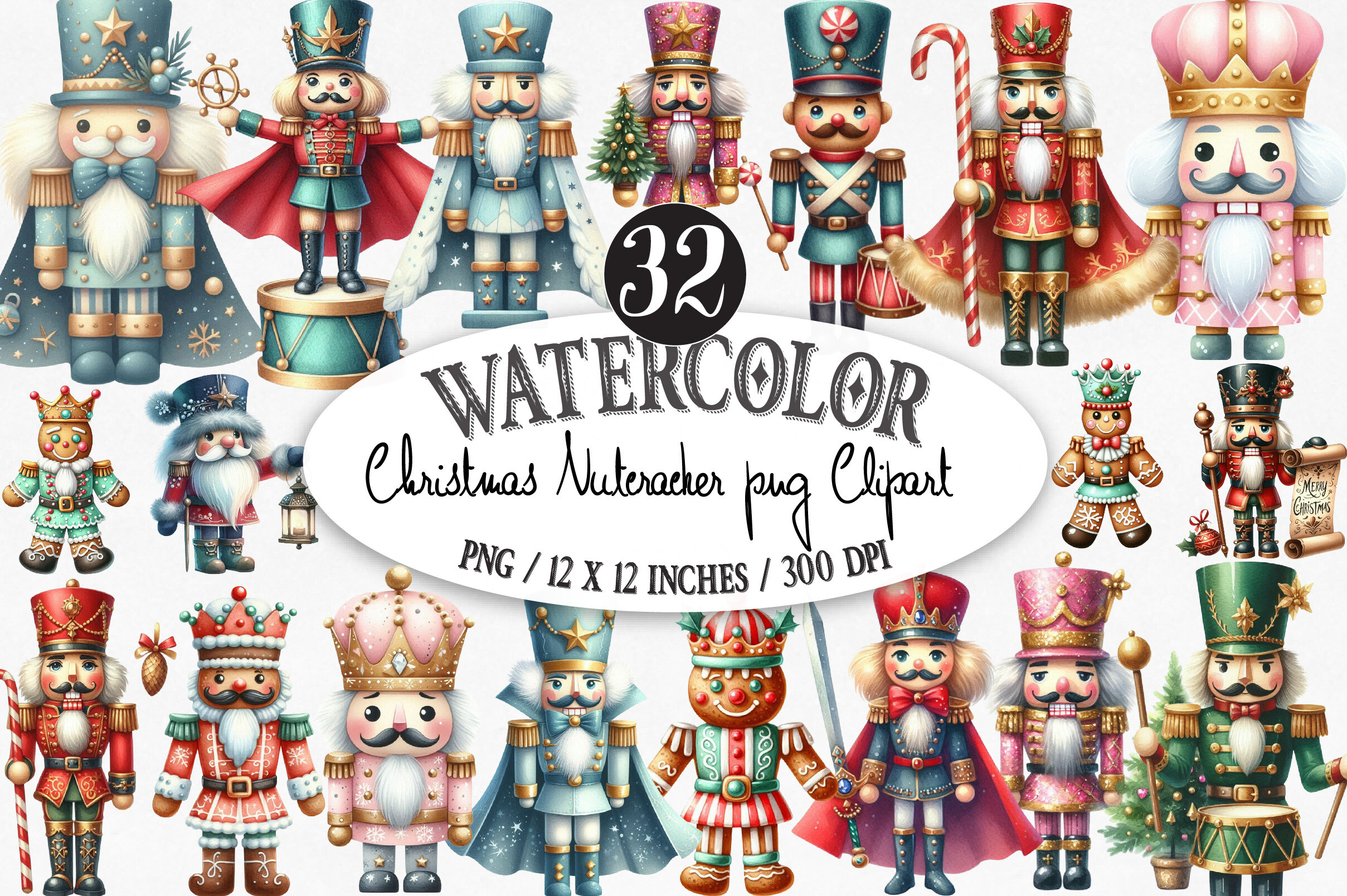 nutcracker stickers: 32-PNG Nutcracker Clipart Set original product preview