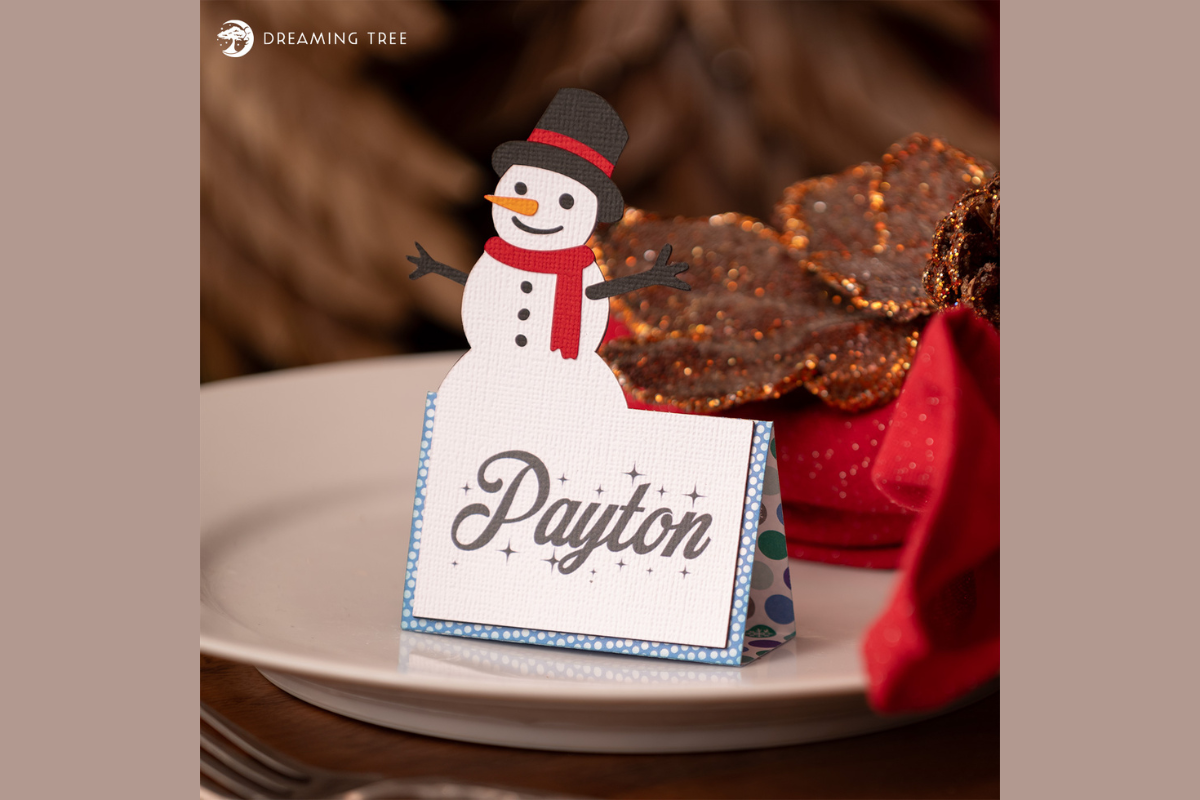 Christmas Place Cards: A Layered Snowman Place Card with an Assembly Tutorial original product preview
