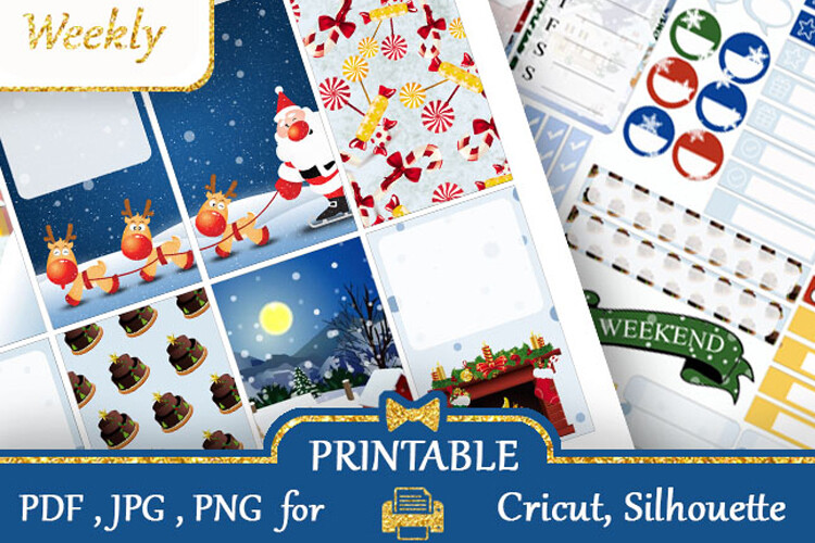 Christmas Planner Stickers: MAMBI Merry Christmas Weekly Sticker Kit