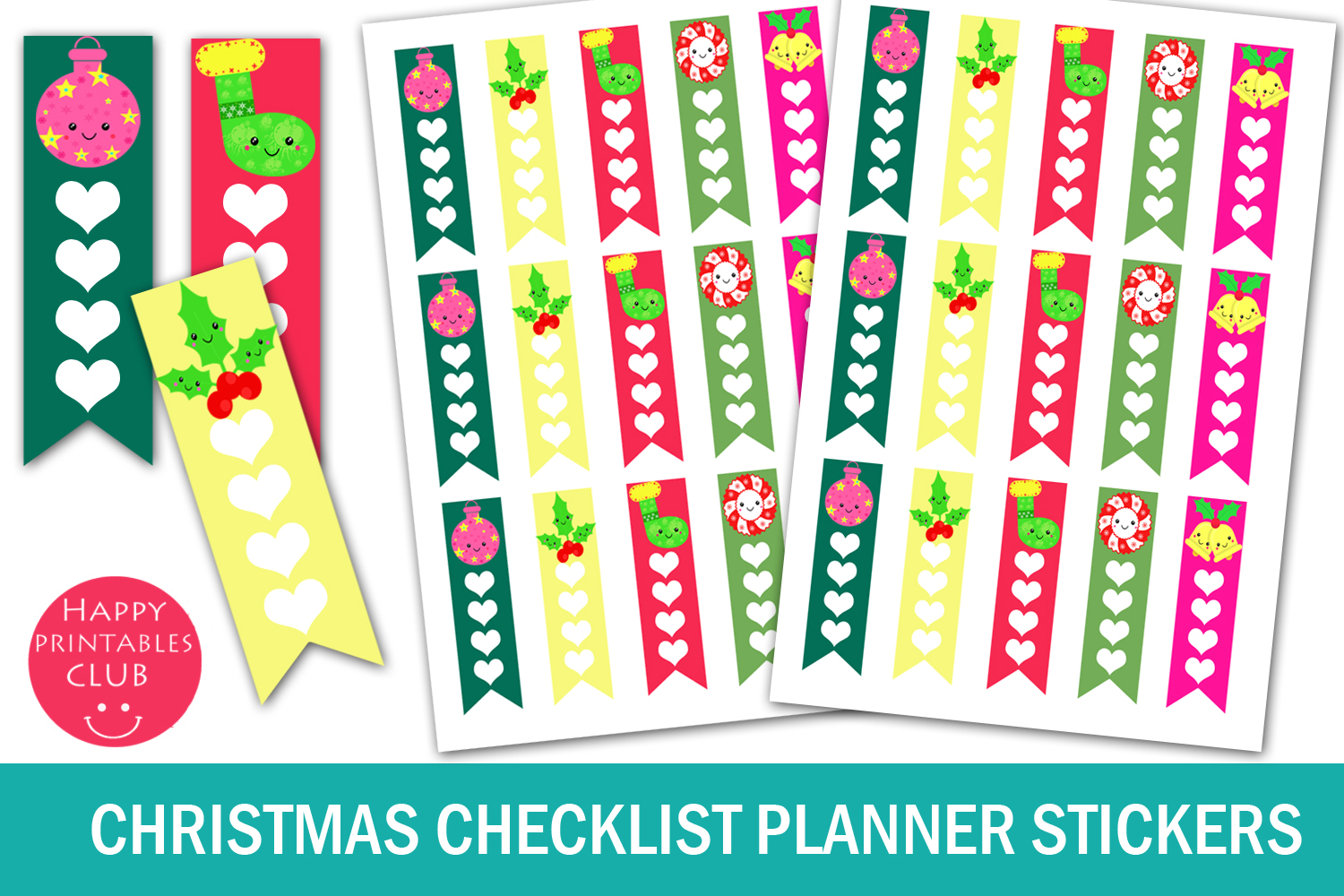 Christmas Planner Stickers: Christmas Checklist Planner Stickers