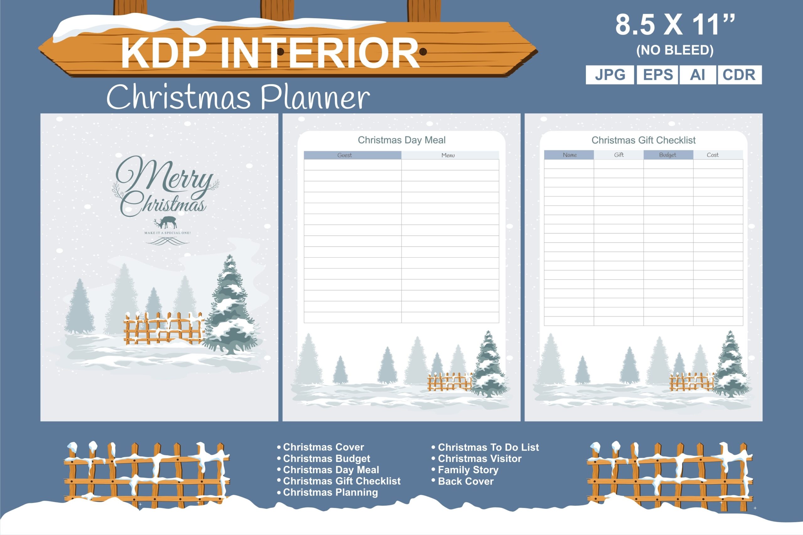 christmas to do list: Christmas Checklists in a Letter-Size Planner Interior original product preview