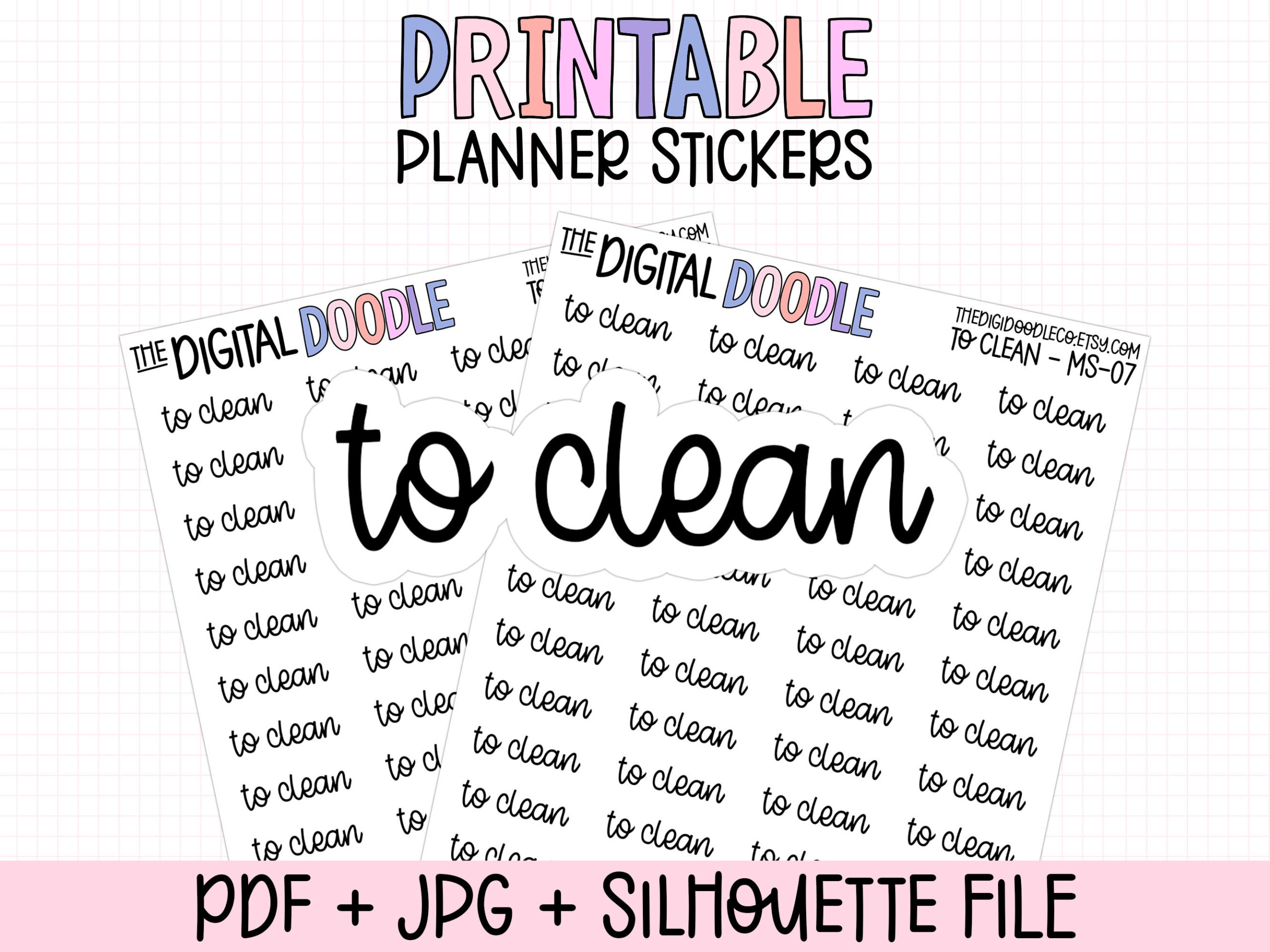 Cleaning Planner Stickers: To Clean Printable Planner Stickers