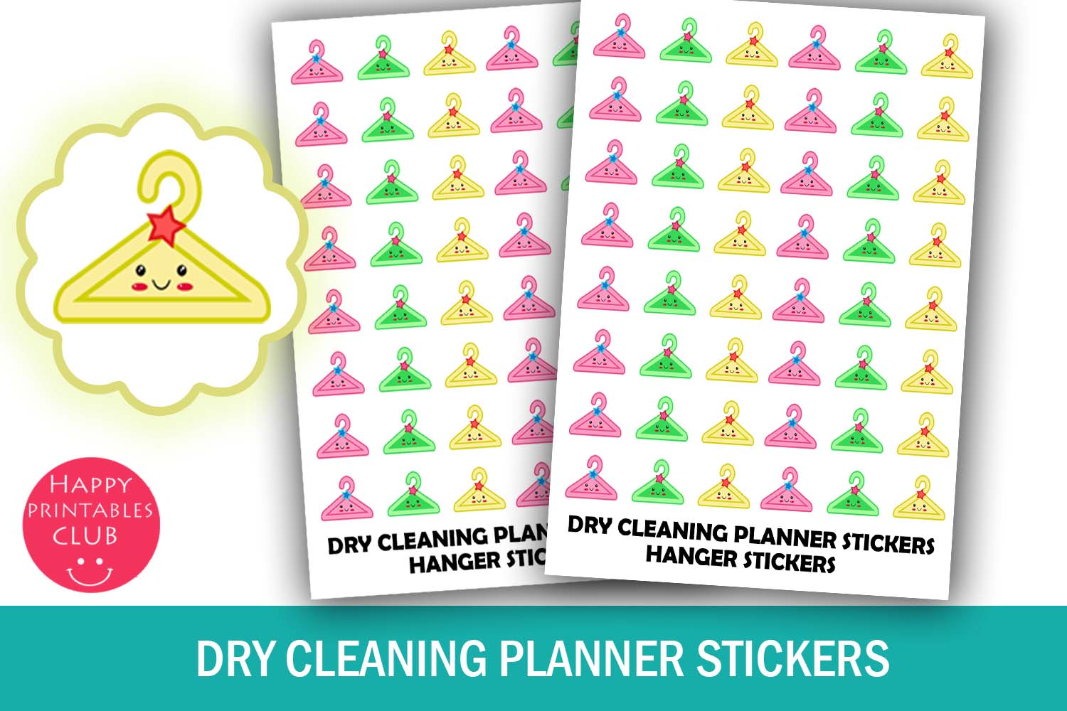 Cleaning Planner Stickers: Cute Dry Cleaning Planner Stickers