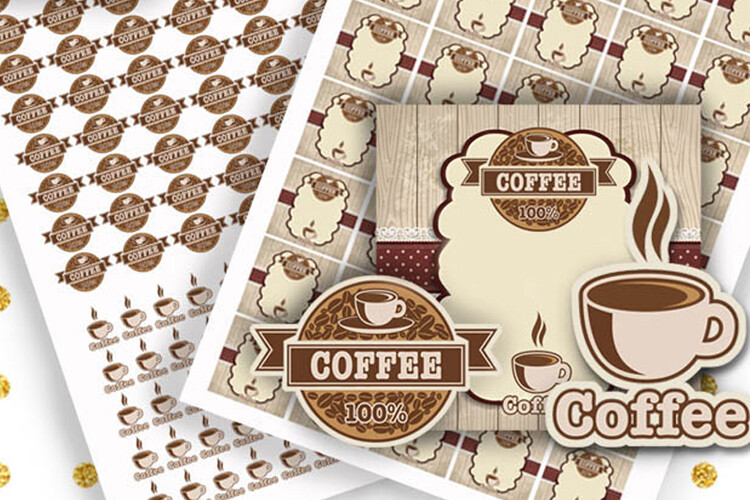 coffee planner stickers: Coffee-Themed Boxes and Decorative Pages for Paper Planners original product preview