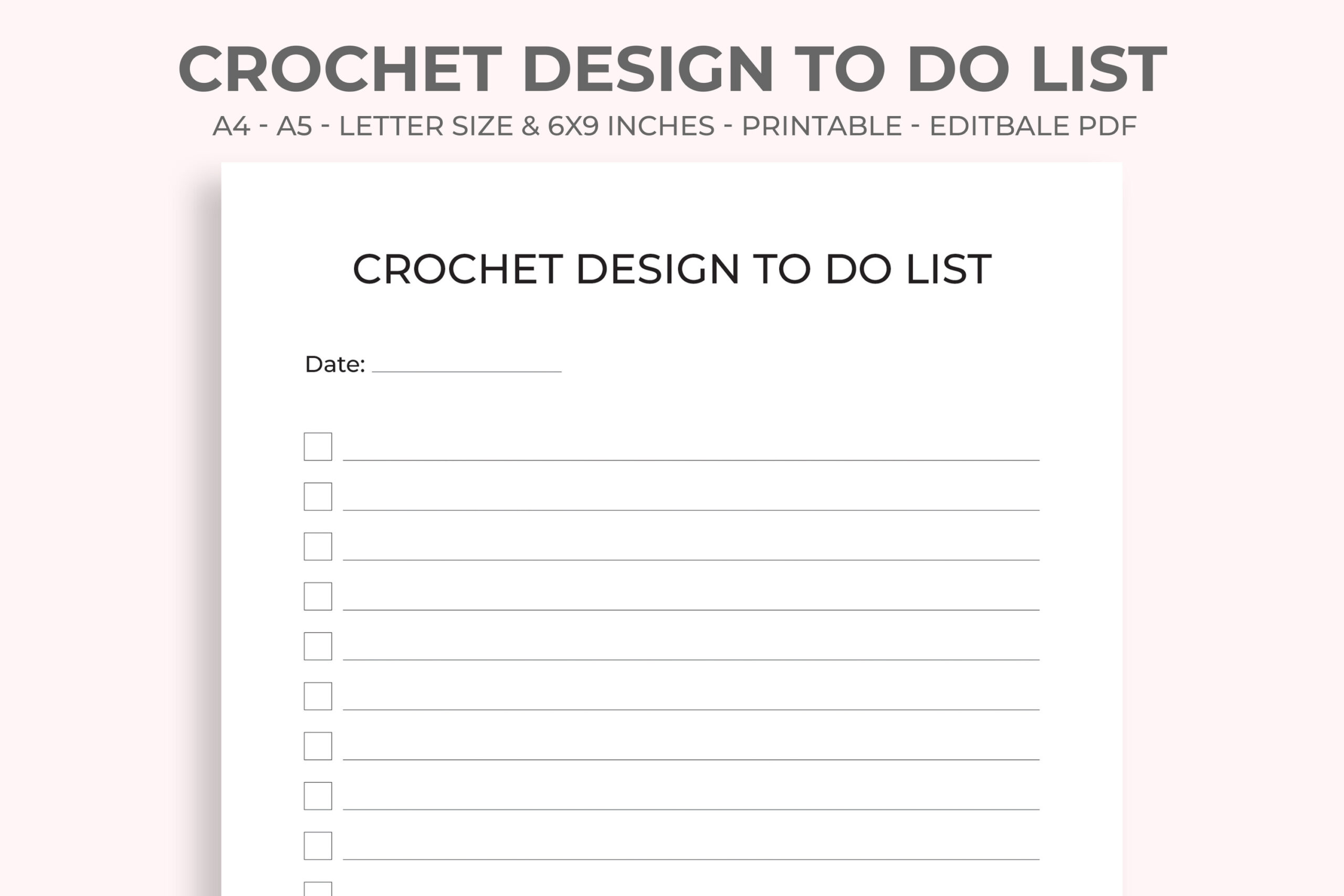 Crochet Planner: Simple Crochet To-Do Sheet for the Next Action original product preview