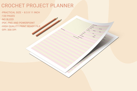 Crochet Planner: Crochet Project Interior with PowerPoint Files original product preview