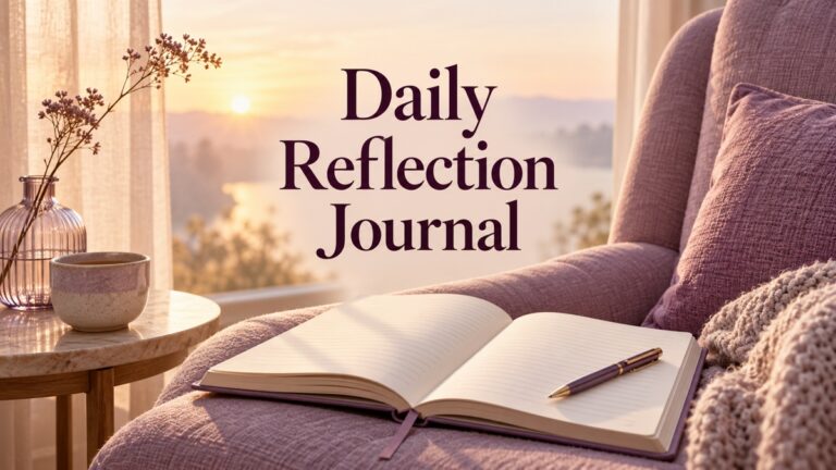 Daily Reflection Journal editorial cover with centered title