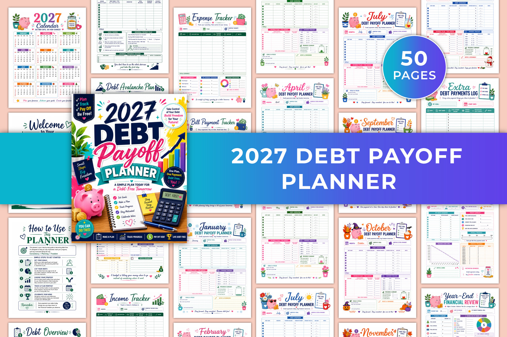 Debt Payoff Planner — 2027 Debt Payoff Planner by SR KDP