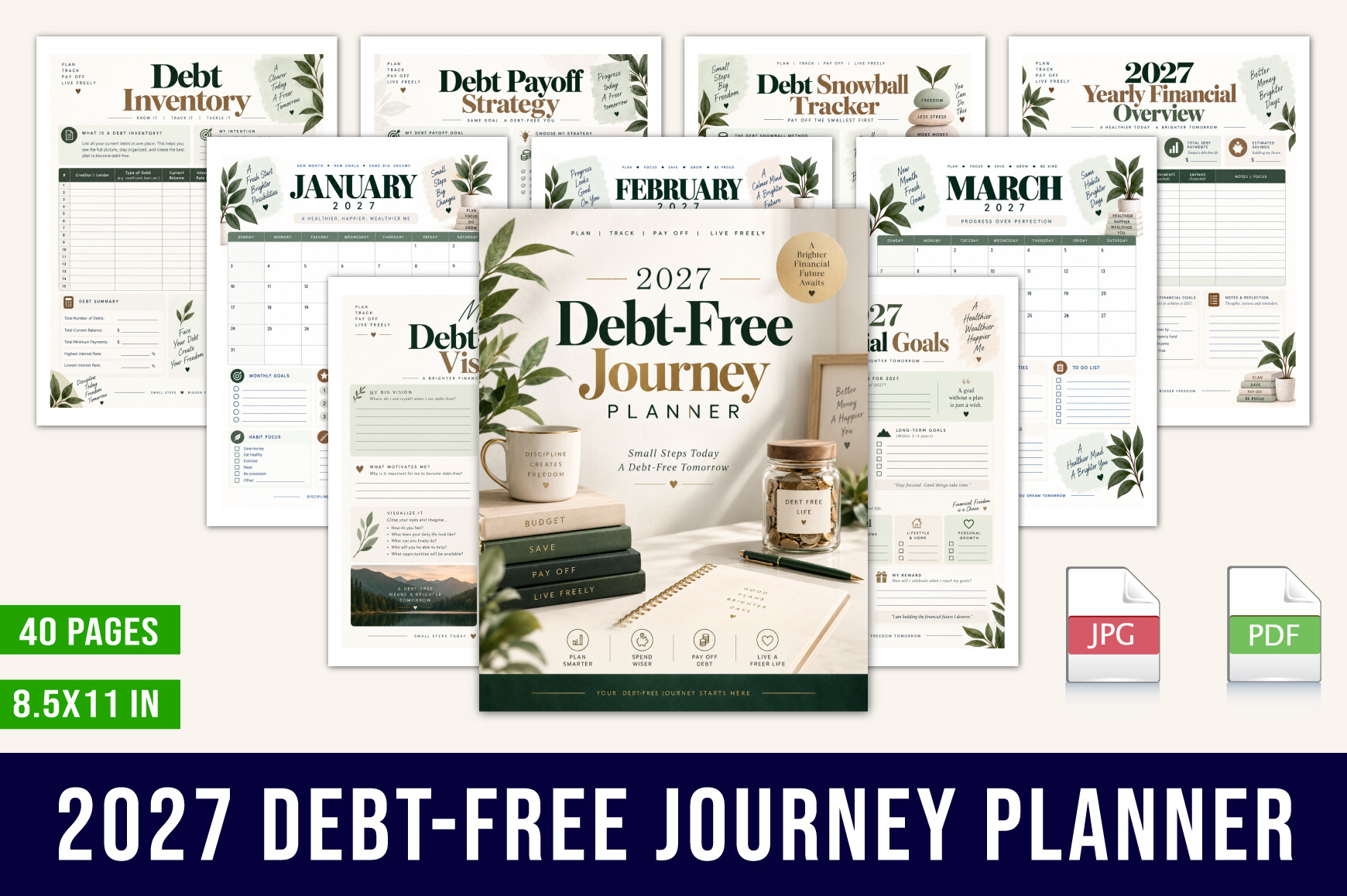 Debt Payoff Planner — 2027 Debt-Free Journey Planner by designmela01