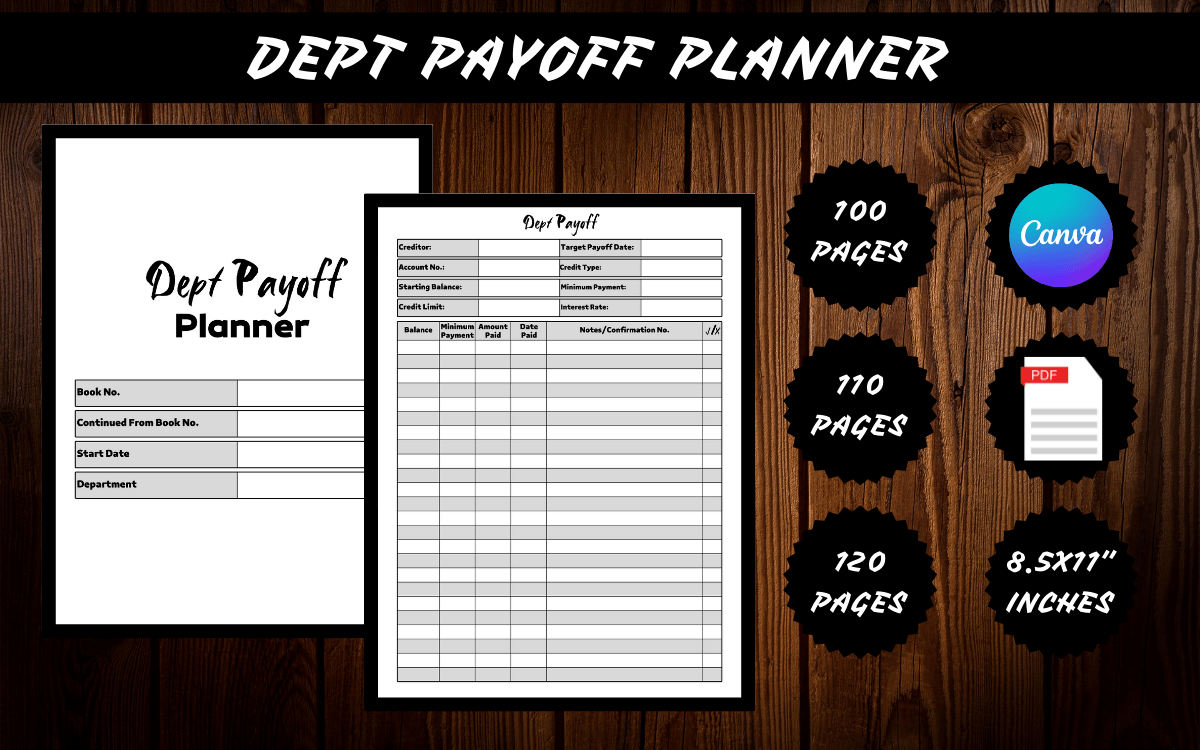 Debt Payoff Planner — Debt Payoff Planner Canva by Justin Ve