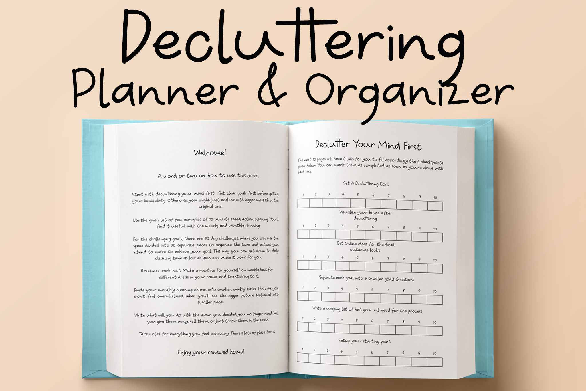 Decluttering Planner: Decluttering Planner & Organizer by Mary’s Designs