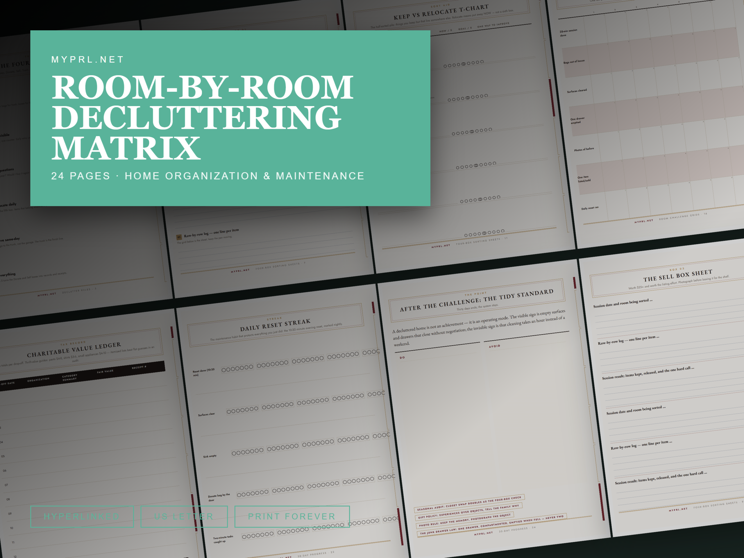 Decluttering Planner: Room-by-Room Decluttering Matrix